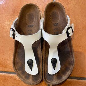 BIRKENSTOCK GIZEH white patent - Women's or kid's size 34, regular width